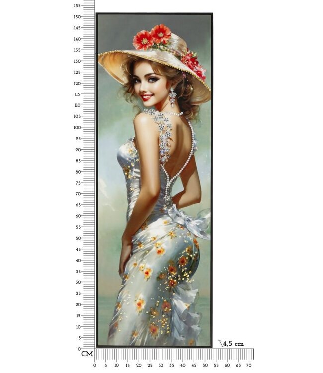 Mauro Ferretti ELEGANT GELAKT CANVAS MET FRAME -B- CM 52X4,5X152