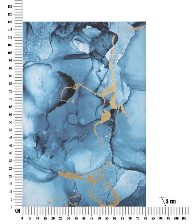 Mauro Ferretti BEDRUKKING MET VERF BLU REY CM 80X3X120