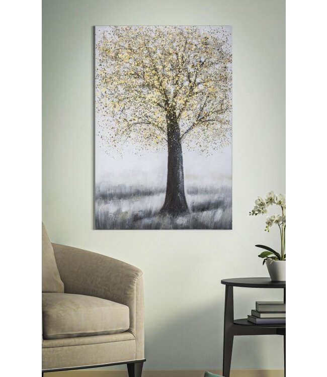 Mauro Ferretti HANDGEMAAKTE MUURSCHILDERING BOOM EENVOUDIG -A- CM <br />
80X3,8X120