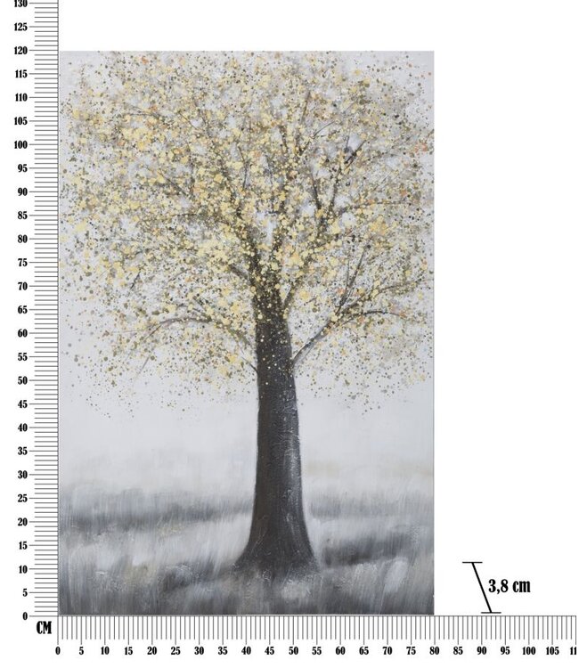 Mauro Ferretti HANDGEMAAKTE MUURSCHILDERING BOOM EENVOUDIG -A- CM <br />
80X3,8X120