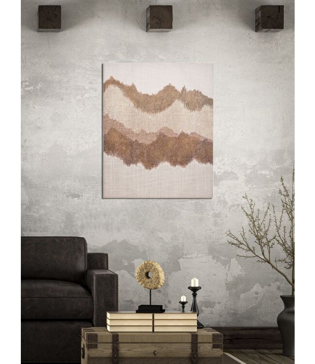 Mauro Ferretti HANDGEMAAKTE MUURSCHILDERING BROWNY CM 80X3,7X100