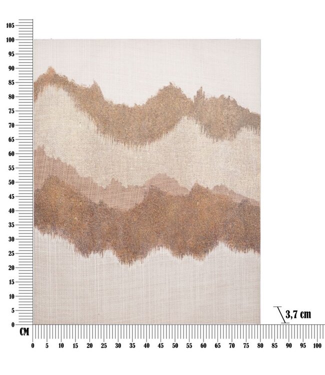 Mauro Ferretti HANDGEMAAKTE MUURSCHILDERING BROWNY CM 80X3,7X100