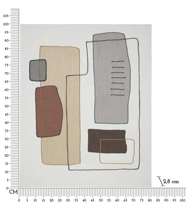 Mauro Ferretti HANDGEMAAKTE MUURSCHILDERING VERF -B- CM 80X2,8X100