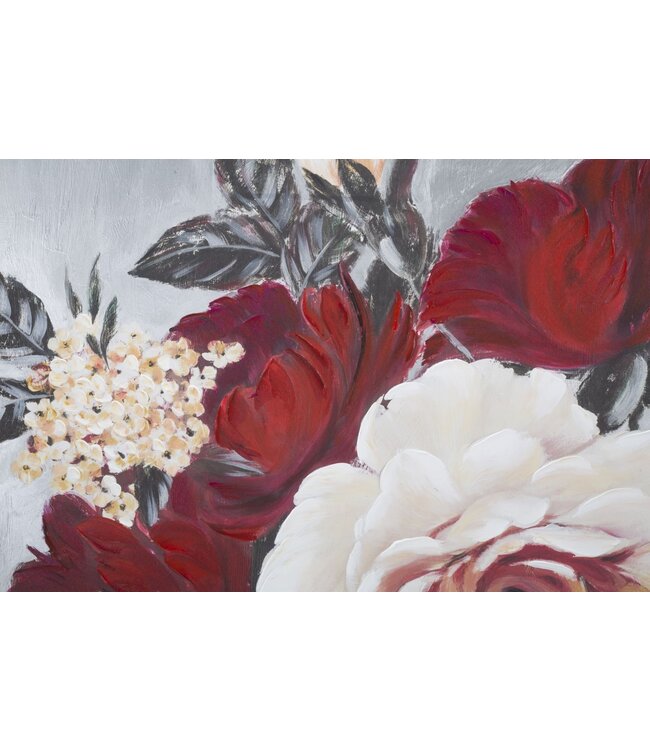 Mauro Ferretti HANDGEMAAKTE WANDSCHILDERING BLOEM VIERKANT CM 90X3,7X90