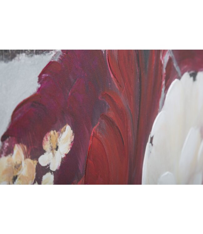 Mauro Ferretti HANDGEMAAKTE WANDSCHILDERING BLOEM VIERKANT CM 90X3,7X90