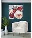 Mauro Ferretti HANDGEMAAKTE WANDSCHILDERING BLOEM VIERKANT CM 90X3,7X90