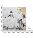 Mauro Ferretti HANDGEMAAKTE MUURSCHILDERING WITTE BLOEM -A- CM 90X3,7X90