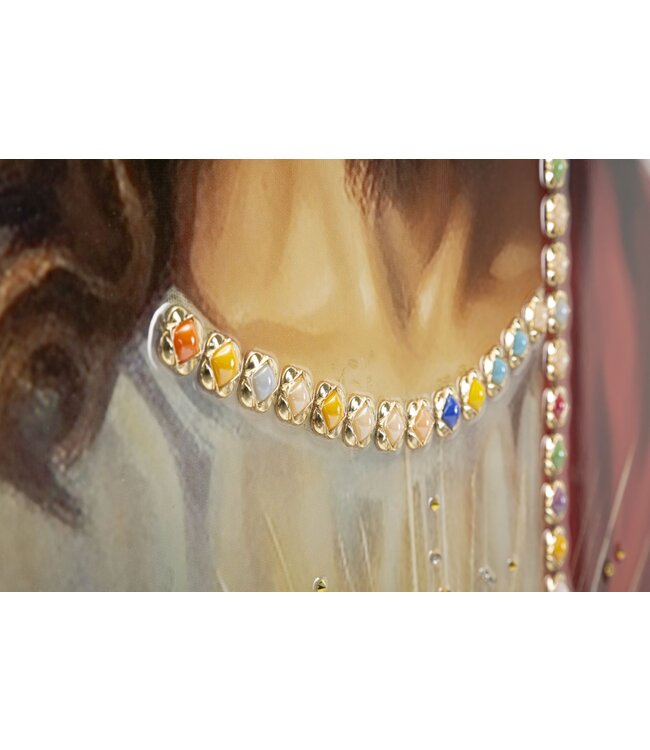 Mauro Ferretti GESCHILDERD OP DOEK GELAKT JEZUS MET FRAME CM 72X4X102