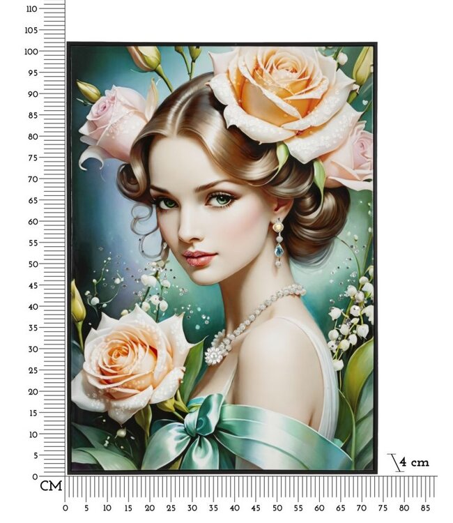 Mauro Ferretti FANTASIE GELAKT CANVAS MET FRAME -B- CM 72X4X102