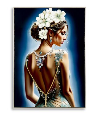 Mauro Ferretti GELAKT DOEK ISABEL MET LIJST -H- CM 72X4X102