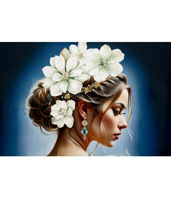 Mauro Ferretti GELAKT DOEK ISABEL MET LIJST -H- CM 72X4X102