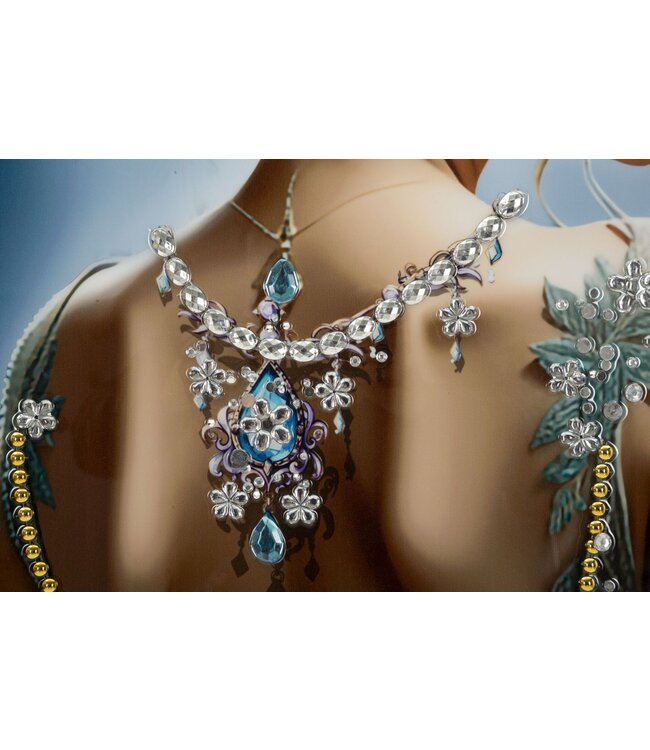 Mauro Ferretti GELAKT DOEK ISABEL MET LIJST -H- CM 72X4X102