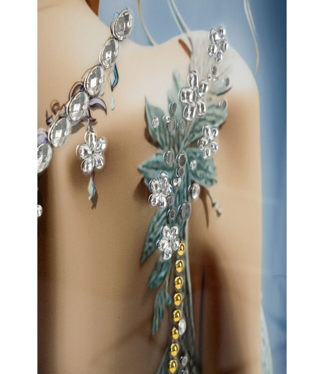 Mauro Ferretti GELAKT DOEK ISABEL MET LIJST -H- CM 72X4X102