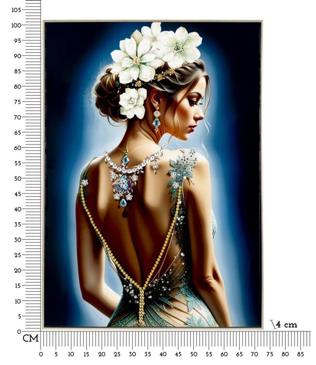 Mauro Ferretti GELAKT DOEK ISABEL MET LIJST -H- CM 72X4X102