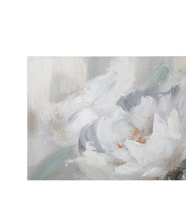 Mauro Ferretti HANDGEMAAKTE MUURSCHILDERING CRÈM BLOEM CM <br />
80X3,7X100