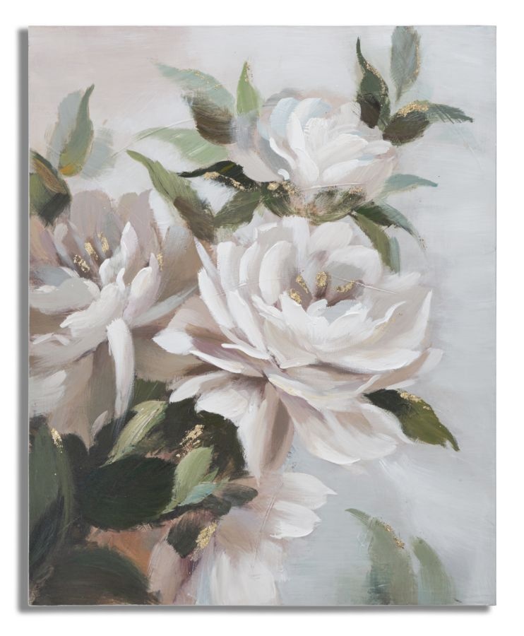 HANDGEMAAKTE WANDSCHILDERING BLOEM&BLAD CM 100X3,7X80 afbeelding