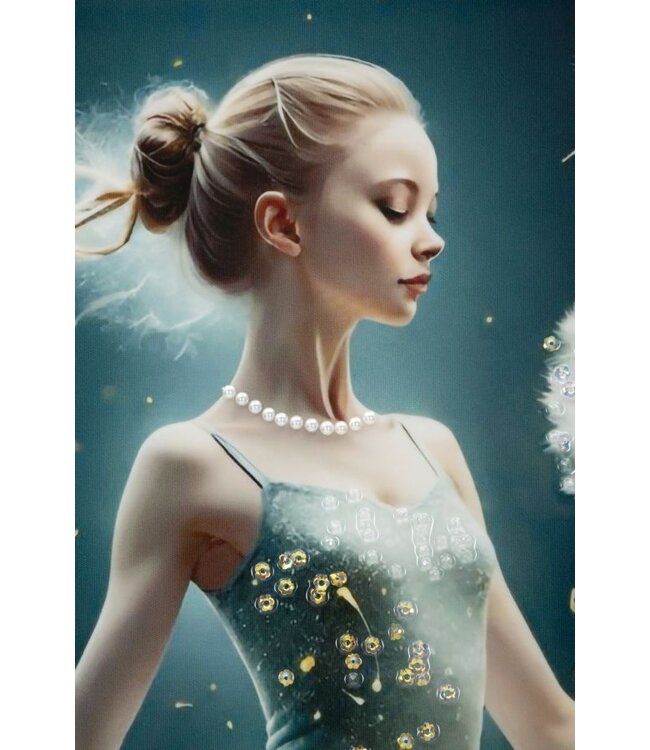 Mauro Ferretti SCHILDERIJ OP DOEK DANSEND GELAKT MET FRAME -A- CM 72X4X102