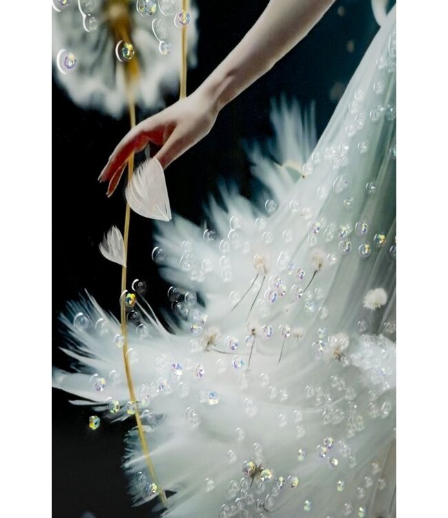 Mauro Ferretti SCHILDERIJ OP DOEK DANSEND GELAKT MET FRAME -A- CM 72X4X102