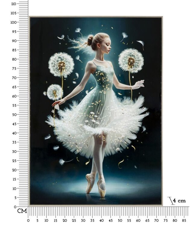 Mauro Ferretti SCHILDERIJ OP DOEK DANSEND GELAKT MET FRAME -A- CM 72X4X102