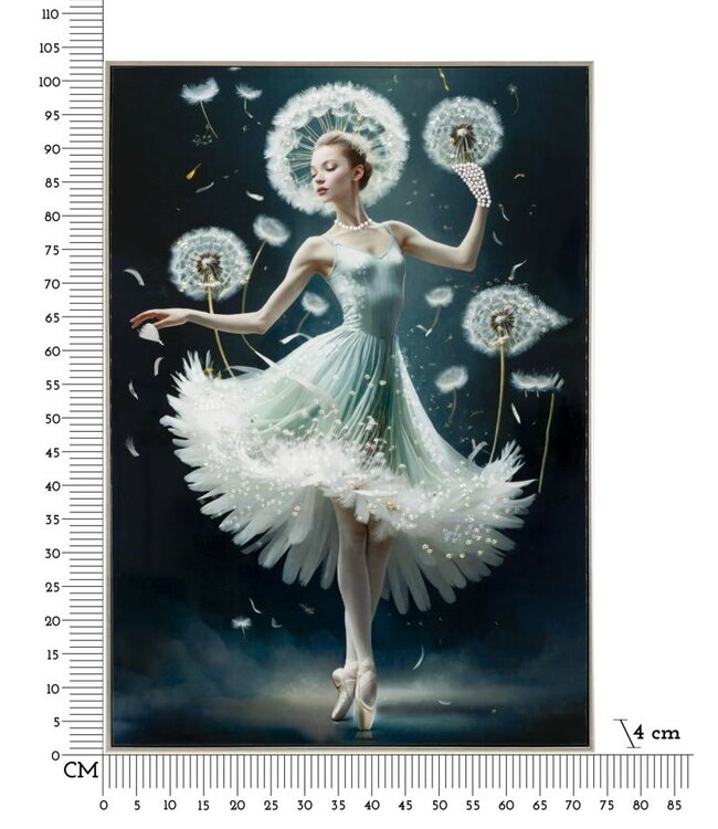 Mauro Ferretti SCHILDERIJ OP DOEK DANSEND GELAKT MET LIJST -B- CM 72X4X102