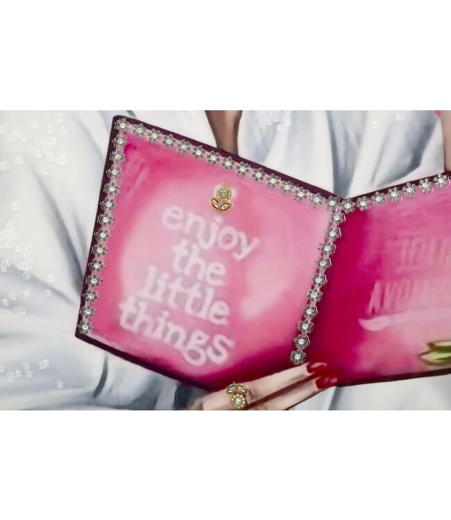 Mauro Ferretti GELAKT CANVAS LUXE SPA MET FRAME -H- CM 82X4X82