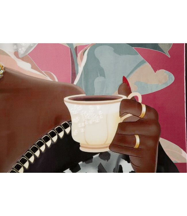 Mauro Ferretti GELAKT CANVAS LUXE SPA MET FRAME -B- CM 82X4X82