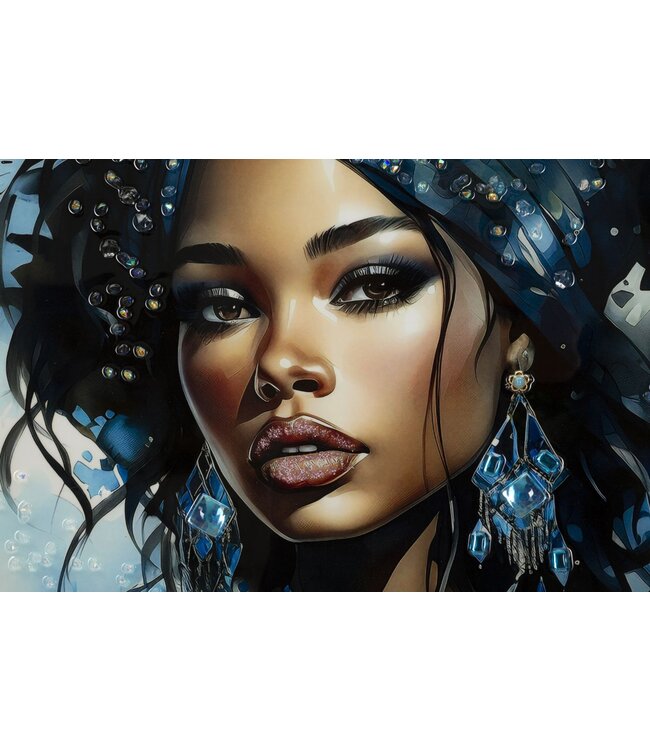 Mauro Ferretti LAQUARED WAND PANTING MET FRAME ALTEA -B- CM 82X4X82