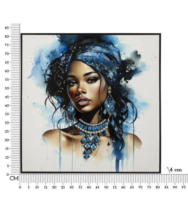 Mauro Ferretti LAQUARED WAND PANTING MET FRAME ALTEA -B- CM 82X4X82