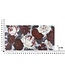 Mauro Ferretti HANDGEMAAKTE MUURSCHILDERING WIT/RODE BLOEM DARKBACK CM <br />
120X3,7X60