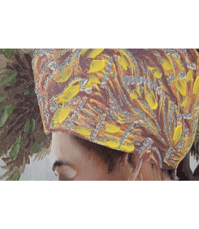 Mauro Ferretti HANDGEMAAKTE MUURSCHILDERING KENDA ORIZZONTAL CM 120X3X90