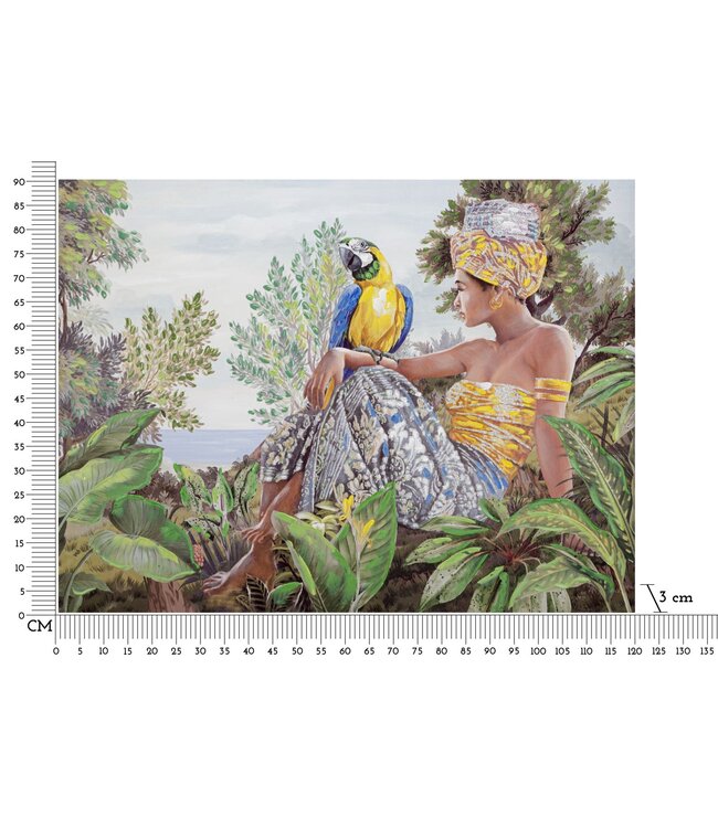 Mauro Ferretti HANDGEMAAKTE MUURSCHILDERING KENDA ORIZZONTAL CM 120X3X90