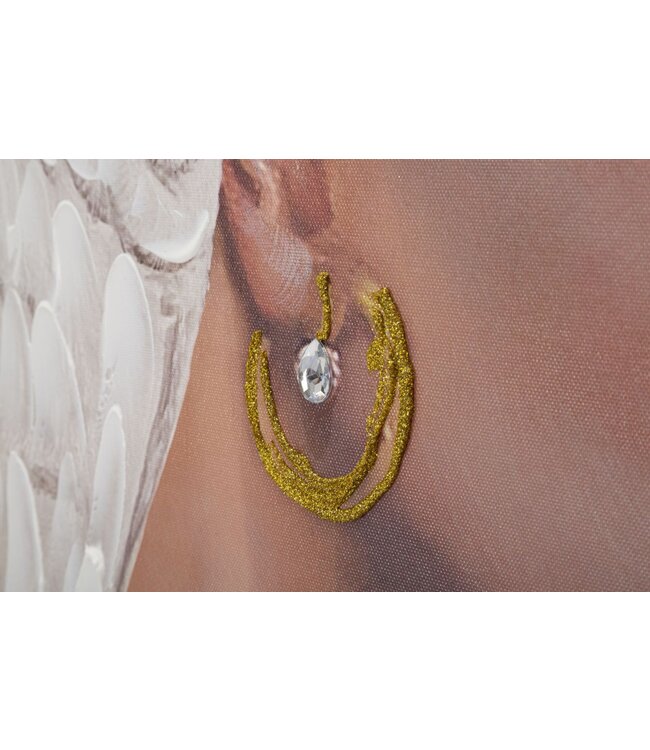 Mauro Ferretti HANDGEMAAKTE MUURSCHILDERING KLOE VERTICAAL CM 90X3X120