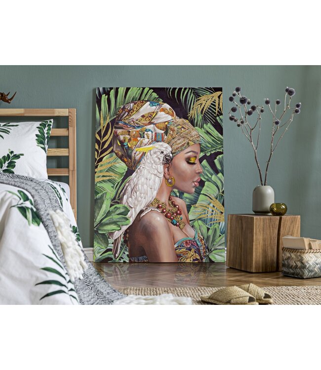 Mauro Ferretti HANDGEMAAKTE MUURSCHILDERING KLOE VERTICAAL CM 90X3X120