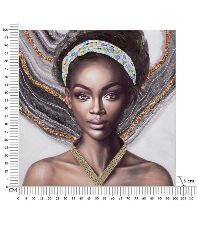 Mauro Ferretti HANDGEMAAKTE MUURSCHILDERING NAOMI -A- CM 100X3X100