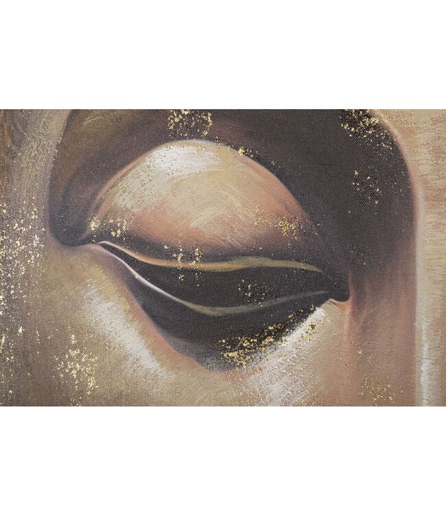 Mauro Ferretti HANDGEMAAKTE MUURSCHILDERING BOEDDHA -B- CM 100X3X100