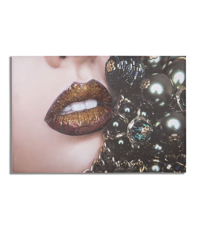 Mauro Ferretti HANDGEMAAKTE WANDBEDRUKKINGMOOIE LIPPEN<br />
cm 80X3,8X120