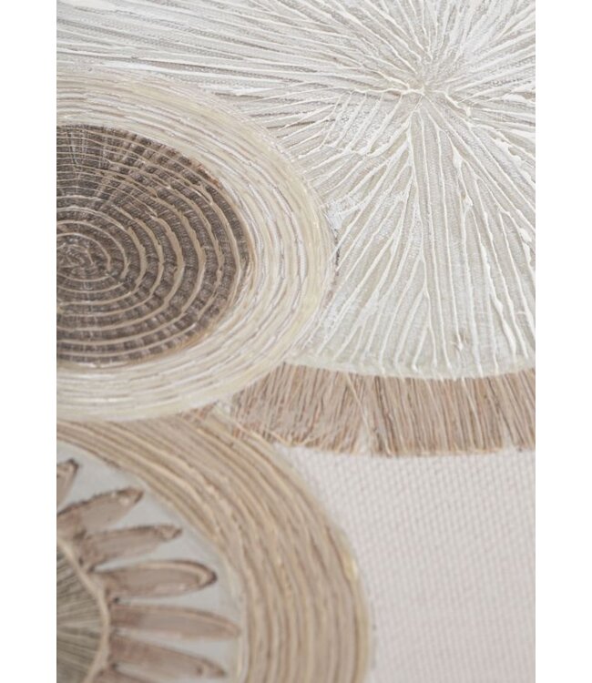 Mauro Ferretti WANDBEDRUKKING/SCHILDERWERK CIRCLY MET APPLICATIE -A- CM 50X3,2X100