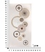 Mauro Ferretti WANDBEDRUKKING/SCHILDERWERK CIRCLY MET APPLICATIE -A- CM 50X3,2X100