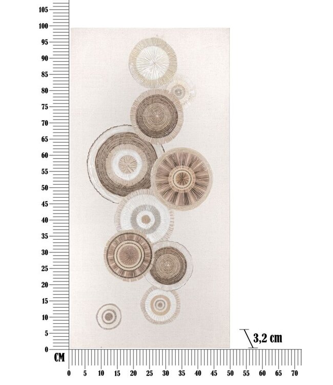 Mauro Ferretti WANDBEDRUKKING/SCHILDEREN CIRCLY MET APPLICATIE -B- CM 50X3,2X100