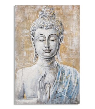 Mauro Ferretti HANDGEMAAKTE WANDSCHILDERING BOEDDHA LICHT -B- CM 80X3X120