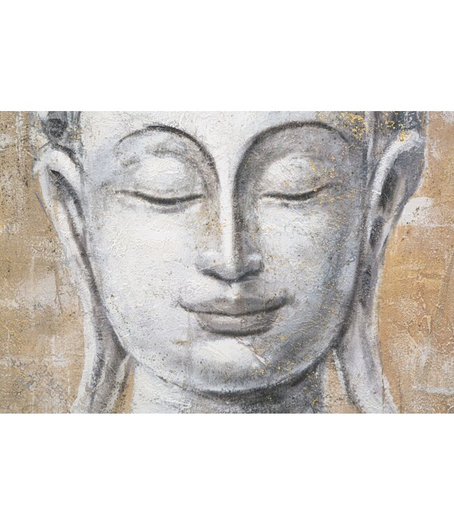 Mauro Ferretti HANDGEMAAKTE WANDSCHILDERING BOEDDHA LICHT -B- CM 80X3X120