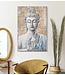 Mauro Ferretti HANDGEMAAKTE WANDSCHILDERING BOEDDHA LICHT -B- CM 80X3X120