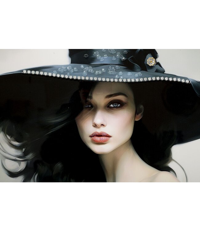 Mauro Ferretti SCHILDERIJ OP DOEK GELAKT DORI MET LIJST -A- CM 62X4X92