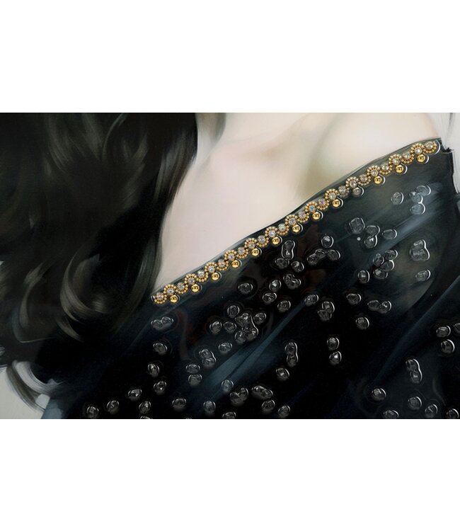 Mauro Ferretti SCHILDERIJ OP DOEK GELAKT DORI MET LIJST -A- CM 62X4X92