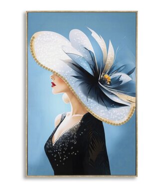 Mauro Ferretti SCHILDERIJ OP DOEK GELAKT KLEUR MET LIJST -B- CM 62X4X92