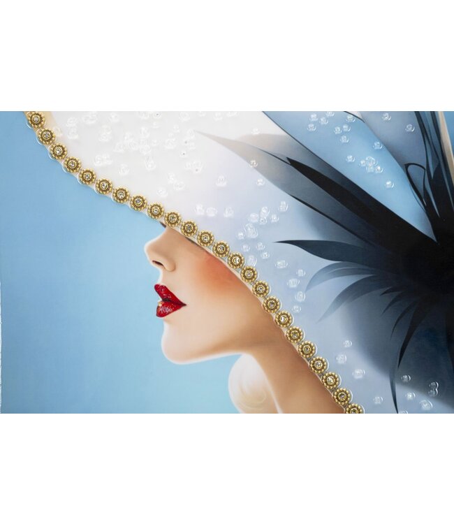 Mauro Ferretti SCHILDERIJ OP DOEK GELAKT KLEUR MET LIJST -B- CM 62X4X92