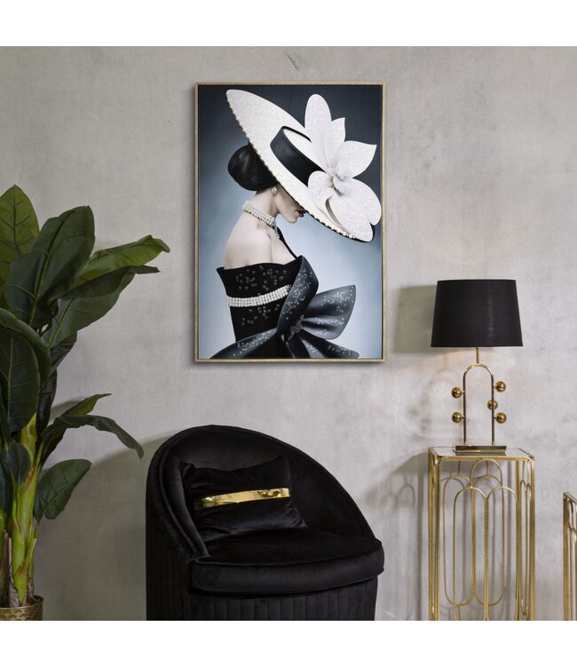 Mauro Ferretti GESCHILDERD OP DOEK GELAKT MARTY MET LIJST -H- CM 62X4X92