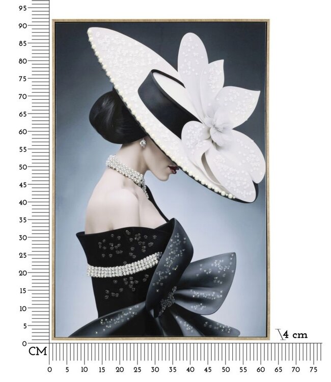 Mauro Ferretti GESCHILDERD OP DOEK GELAKT MARTY MET LIJST -H- CM 62X4X92