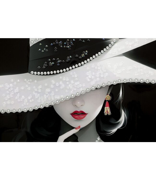 Mauro Ferretti GESCHILDERD OP DOEK GELAKT MARTY MET LIJST -H- CM 62X4X92