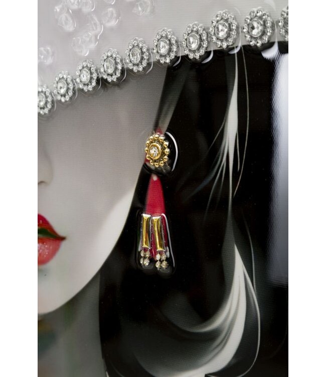 Mauro Ferretti GESCHILDERD OP DOEK GELAKT MARTY MET LIJST -H- CM 62X4X92